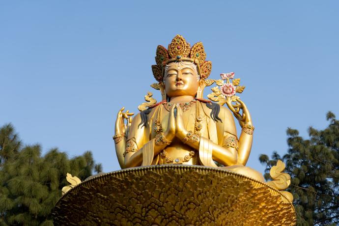Buddhistische Statue in Südasien